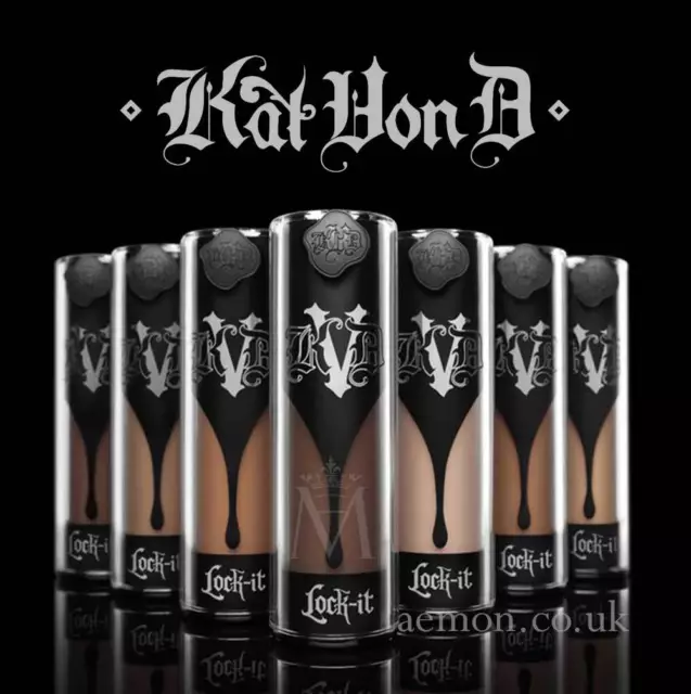 Kat Von D KVD Lock-it foundation Light, Medium, Deep 40-81 5ml,15ml,30ml GENUINE