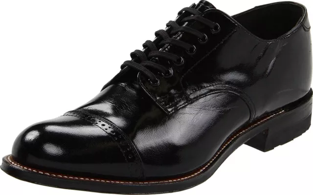 Stacy Adams Men's Madison Cap Toe Oxford, 10, Black