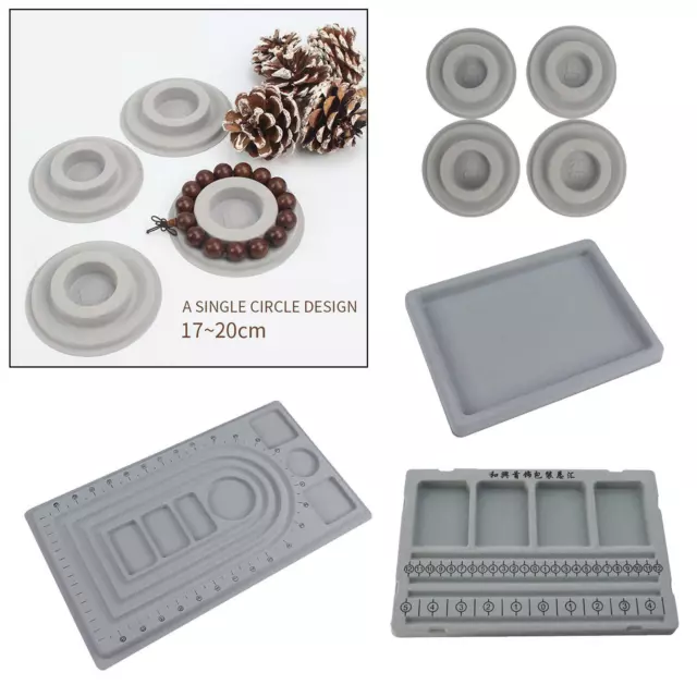 Grey Flocked Bracelet Design Bead Beading Board Jewelry Tray Mats Craft Tool