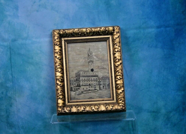 Antique 19th Century TAPESTRY Of PALAZZO In FLORENCE
