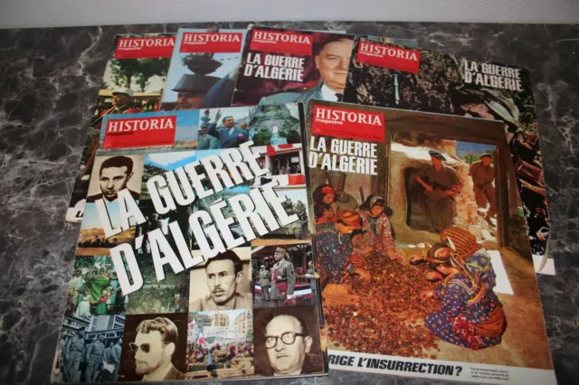 6 revues Historia Magazine - La Guerre d'Algérie n° 194-195-197-198-199-200