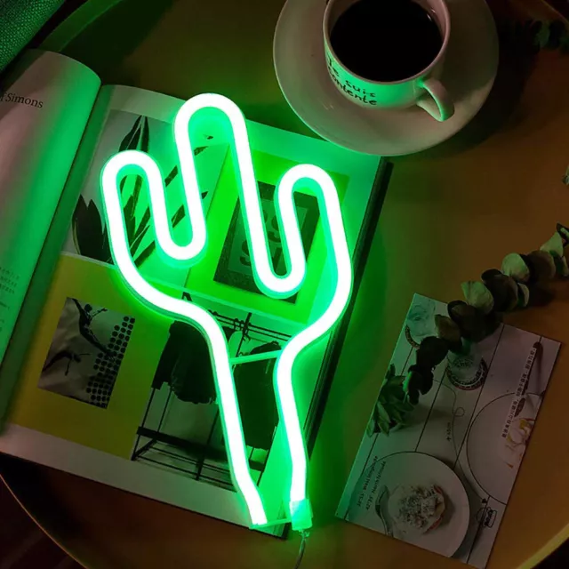 Cactus Shaped LED Decorative Neon Sign Night Light Holiday Art Lamp (B) # 3