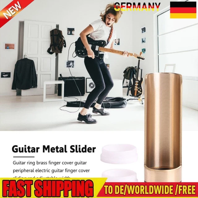 Metal Guitar Slide Bar Finger Sleeve Smooth Slides for Ukulele String Instrument
