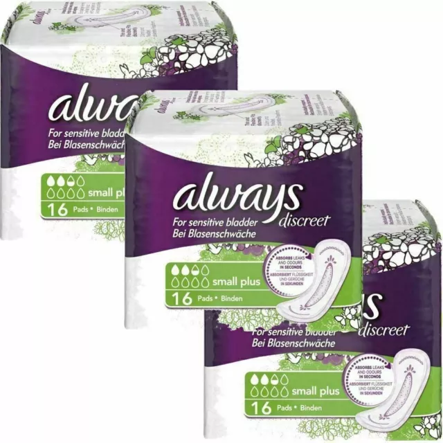 Always Discreet Incontinence Pads Long Plus 16 per pack