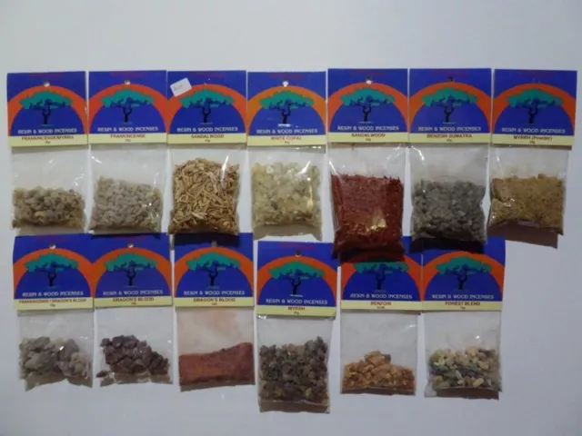 Moondance Resin & Wood Incenses ~You Choose ~ 8-30 Grams Packets ~Resin Incense