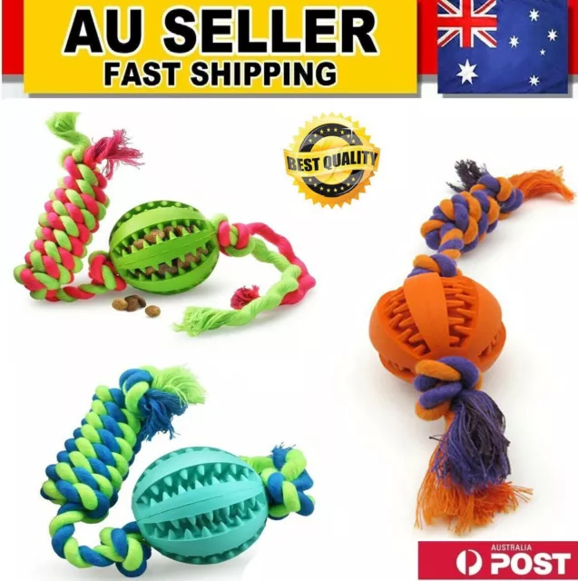 Pet Dog Chew Molars Toys With Rope Indestructible Rubber Dog Knots Training Ball