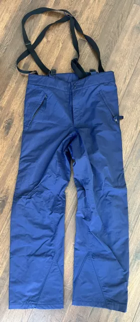 VINTAGE MEN’S PATAGONIA SKI SNOW Wind Rain PANTS BIB SUSPENDER SIZE 34 X 31 BLUE