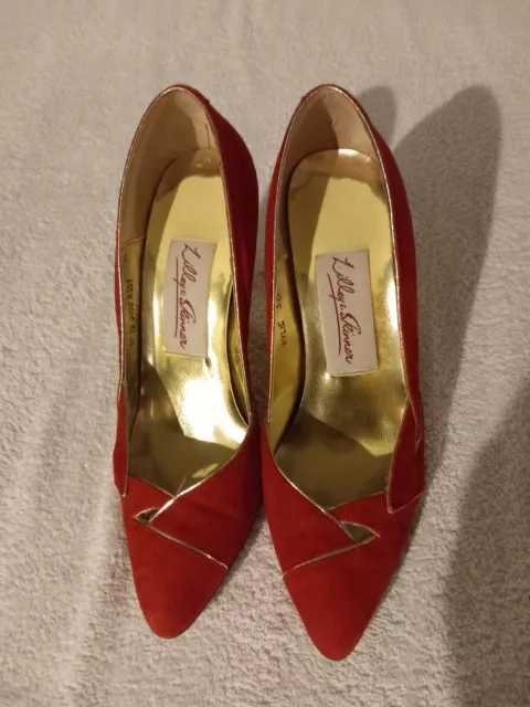 Red suede sales shoes ladies