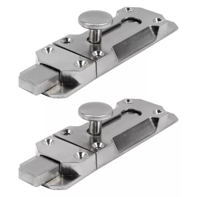 2 Pcs Serrure De Porte Coulissante Terrasse Brancher Verrou Facile 2