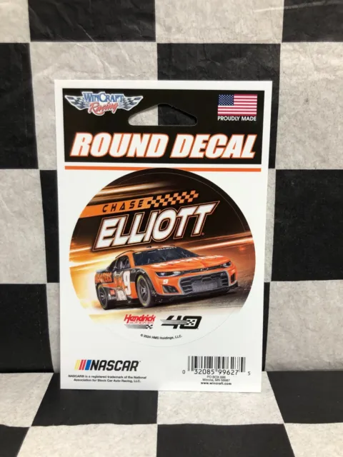 Chase Elliott 2024 Wincraft #9 Hooters Round Decal 3"