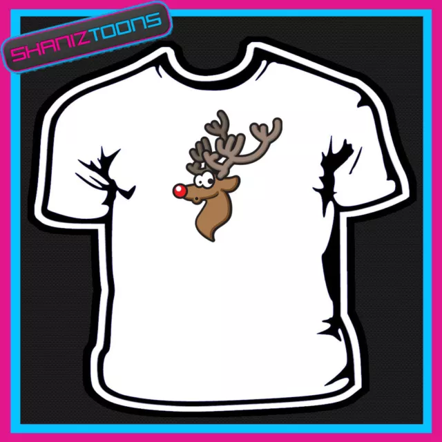 Christmas Reindeer Tshirt Childrens Mens & Ladies Sizes