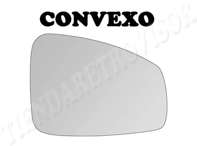 CRISTAL RETROVISOR PARA RENAULT MEGANE III 2008- CONVEXO Derecho(Copiloto)