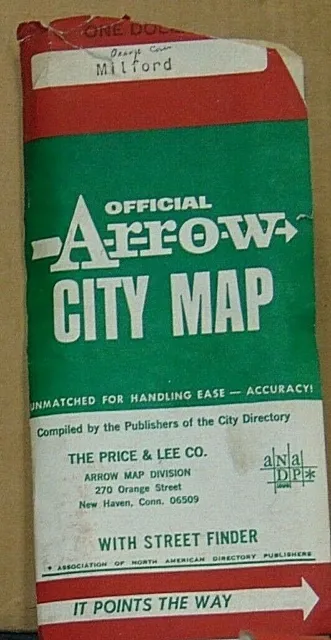 1975 Arrow Street Map of Milford, Orange, Connecticut