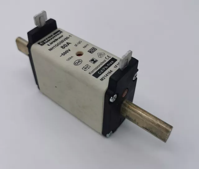 Ferraz Shawmut Lindner Sécurité NH1GG50V80-1 Insert Fusible 80A 500V