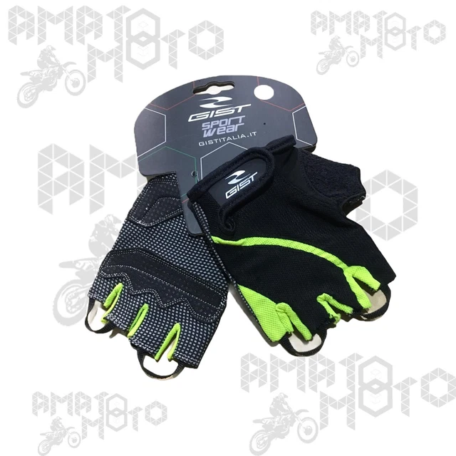 Guanti Mezze Dita Estivi Bici Da Corsa Mtb Gist Modello Feel Nero Giallo