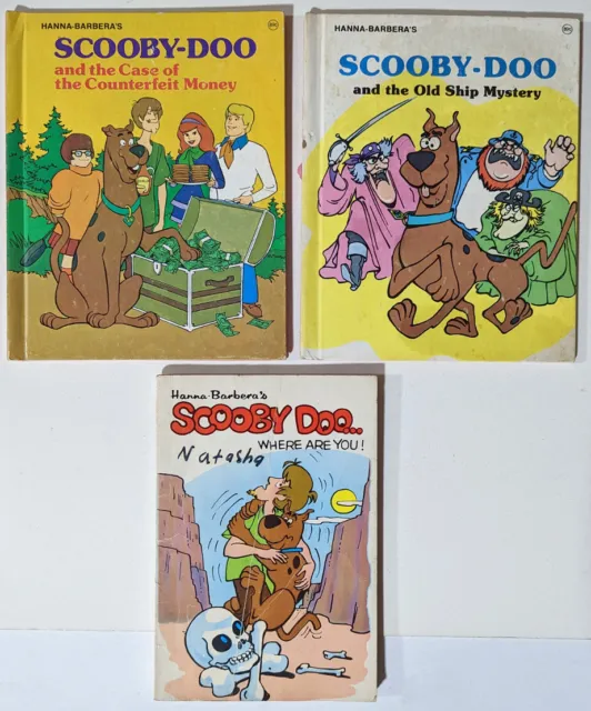 Scooby Doo Vintage Books Old Ship Mystery, Case of Counterfeit Money Lot of 3