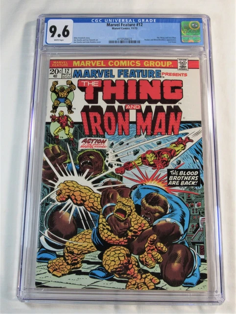 MARVEL FEATURE #12 ~~ CGC 9.6 ~~ Thing, Iron Man, Thanos ~ WOW! ~ from 1973! 😁