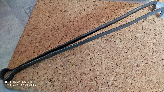 Primitive Old Blacksmith Iron Scissor Fireplace Tongs Hearth Ember