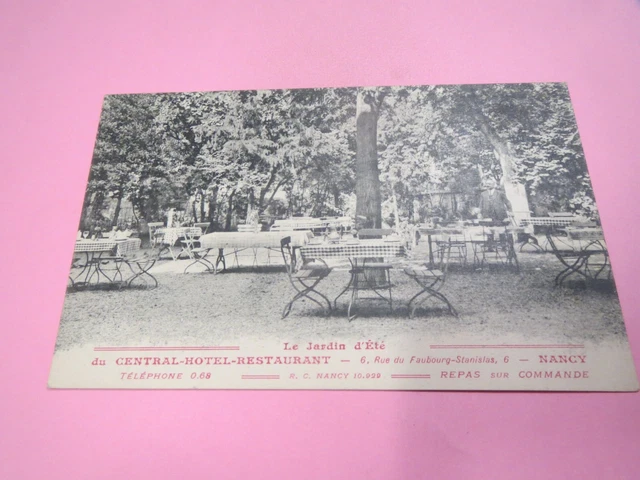30014 Carte Postale 54 Nancy Le Jardin D Ete Du Central Hotel Restaurant