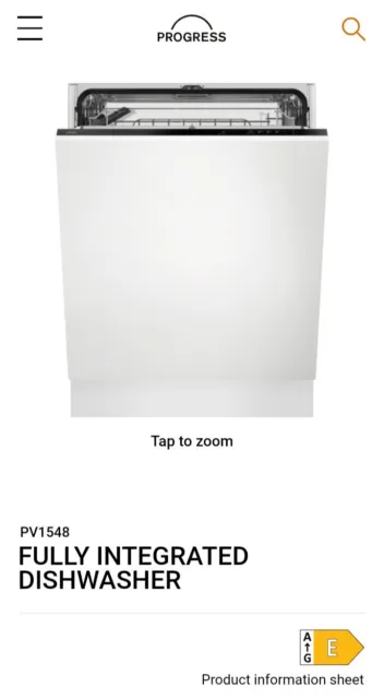 Progress Pv1548 Fully Integrated Dishwasher - Brand New And Boxed
