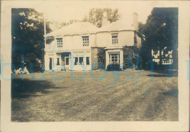 1920s Photo Oxfordshire Large Detached house side & gardens 3.5x2.5"