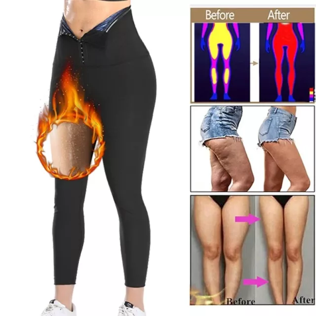 Women Sauna Slimming Leggings Fat Burning Thermo Sweat Pants Thigh