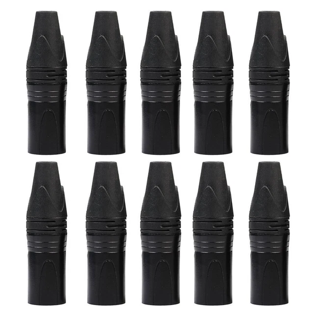 10pcs DIY Microphone XLR 3Pin Male Plug Connector Cable Solder Plug MIC Adapter