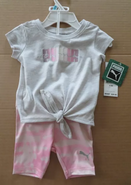 Puma Baby Girl's 2-piece set - T-shirt & shorts - size 6-9 months