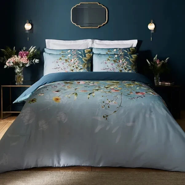 DORMA FLORA BOTANICA Superking Duvet Cover Set 2 Pillowcases 100 Cotton Satin 145.00 PicClick UK