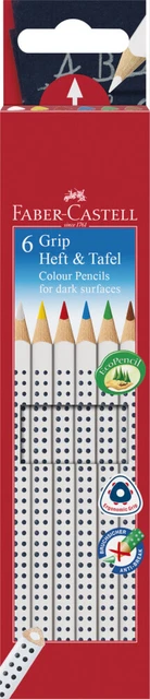 Faber-Castell Farbstift GRIP Heft + Tafel 6er Etui
