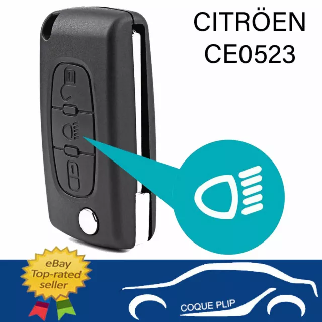 Coque Télécommande Plip Bouton Citroen C4 Picasso Ce0523 Cle Sans Rainure 🥇