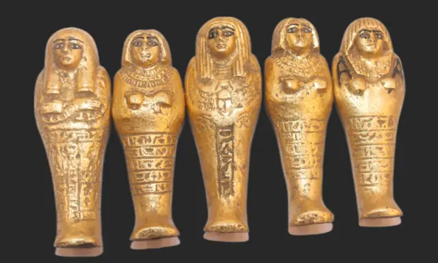 5 RARAS Y ANTIGUAS Estatuas egipcias antiguas de la tumba del faraón...