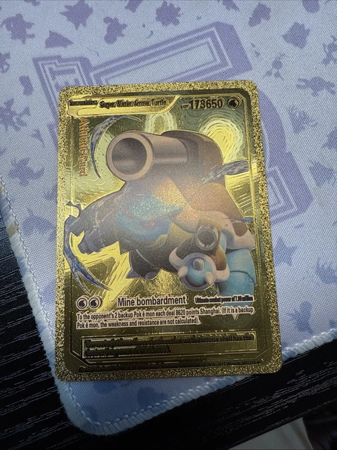 super water arrow turtle pokemon card price Water Turtle Firefighter metal playing Card main image 1