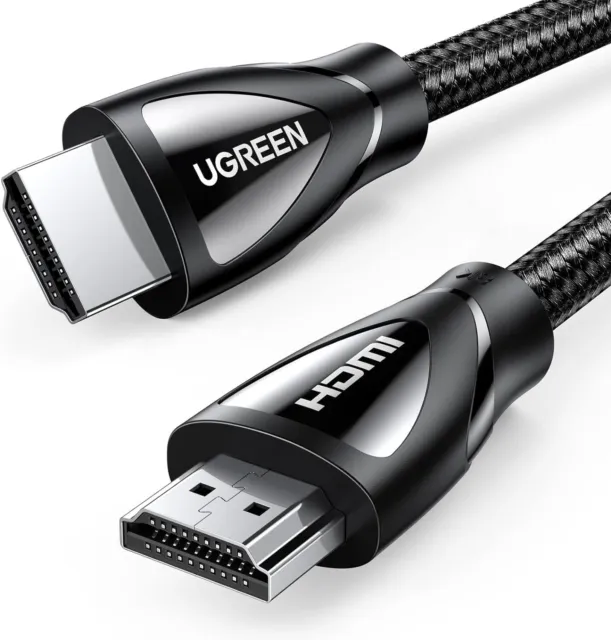 UGREEN 8K HDMI Cable 2.1 6.6FT, 48Gbps Ultra High Speed Braided HDMI Cord 8K@6