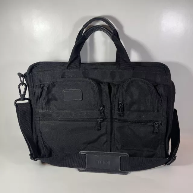 Vintage TUMI Alpha Black Ballistic Nylon Travel 15” Laptop Briefcase Bag USA