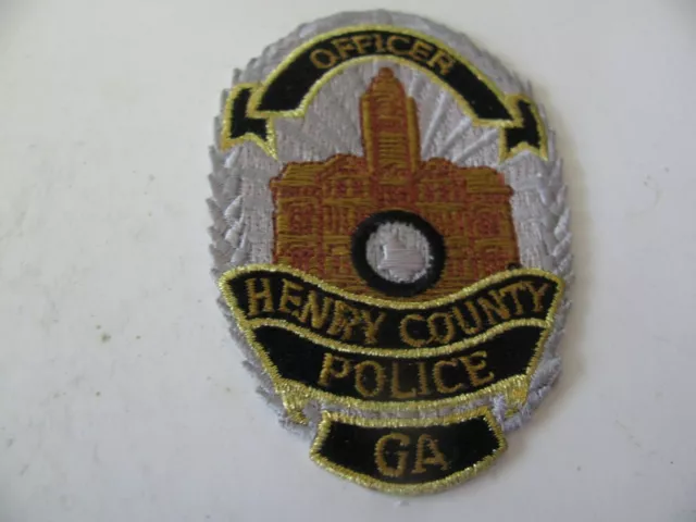 Henry County Georgia GA  OBSOLETE DEFUNCT Iron On Police Patch  2.25”  Free Ship
