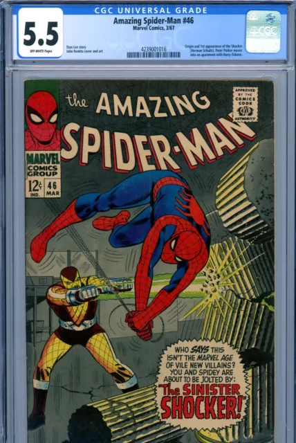Amazing Spider-Man #46 CGC GRADED 5.5 - Romita c/a - origin/1st app. of Shocker