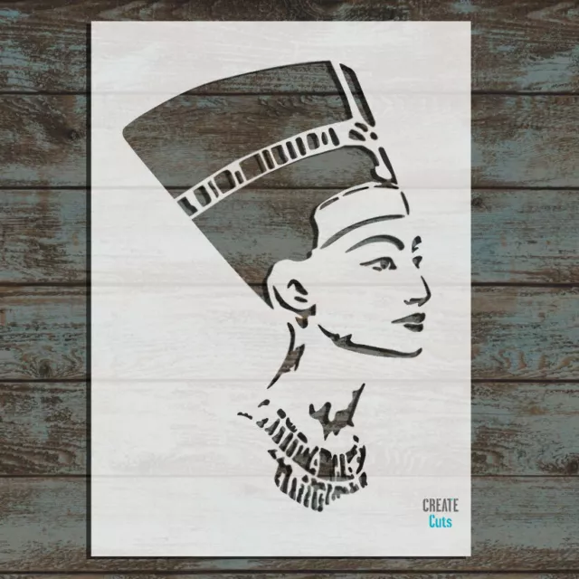 Nefertiti STENCIL Airbrush Craft Egyptian Queen Template Create Cuts