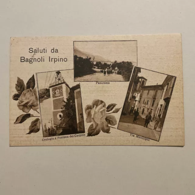 Cartolina Avellino - Bagnoli Irpino - Trittico 1932