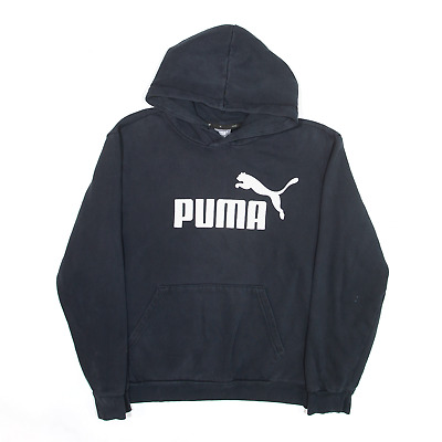 PUMA Sports Black Pullover Hoodie Mens M