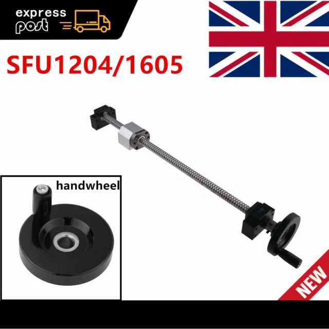 Ball Screw SFU1605/SFU1204 L250 - 1500MM End Machined Ballscrew Set + handwheels