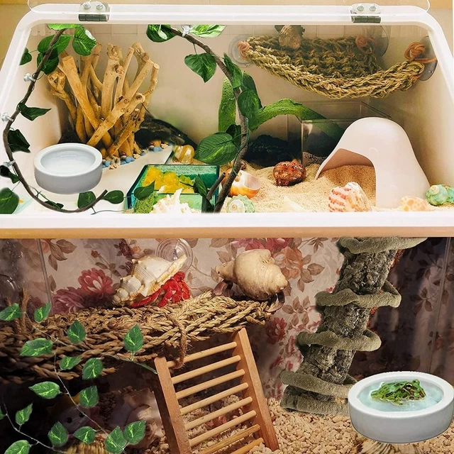 Reptile Hammock Basking Platform Dragon Lounger Bearded Hanging Swing Lizard AU