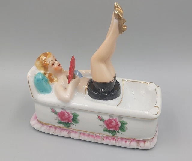 Japanese Porcelain 1950s Pin Up Bikini Girl Ashtray Moving Legs Risqué Nodder 7999 Picclick