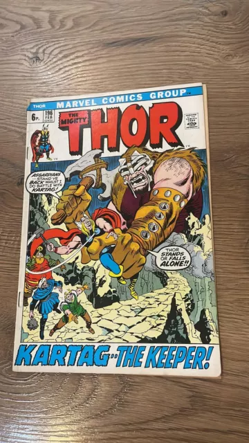 Mighty Thor #196 - Marvel Comics - 1972