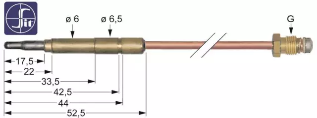 SIT Thermoelement für Lotus CF8-916G, CF6-912G, CF4-98G, GIGA C2FTPFGP, Ambach