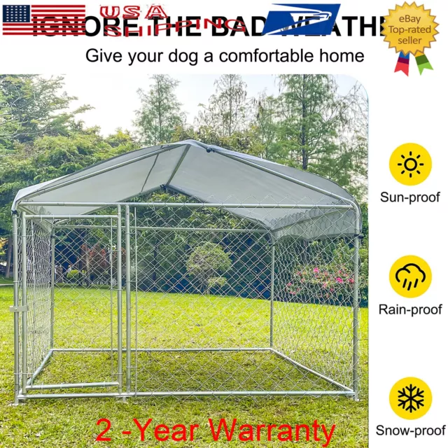 6.56' x6.56' Large Outdoor Pet Dog Run House Kennel Cage Backyard Playpen