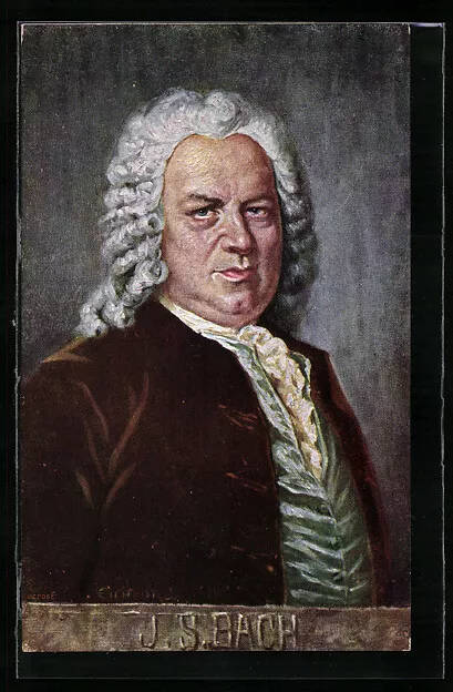 Portrait Johann Sebastian Bach, Ansichtskarte