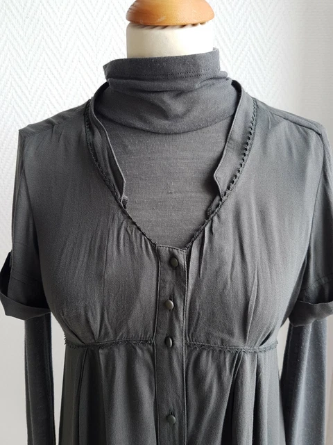Haut col roulé en viscose - Vert kaki foncé - FEMME | H&M CA