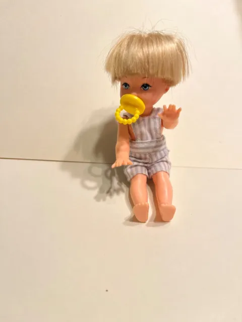 Vintage Barbie Tommy Doll w Paci and Lever in Back To wave Blonde Hair