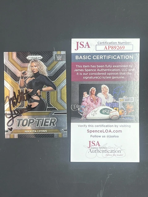 Nikitta Lyons Signed 2023 Panini Prizm Top Tier IP Auto JSA WWE NXT